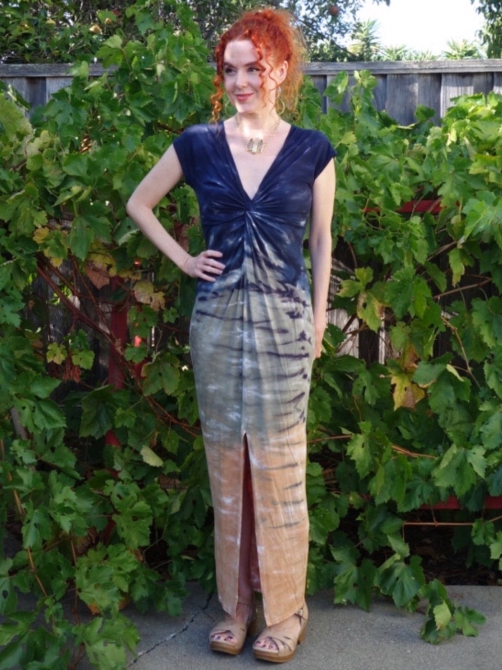 Michel Jonas P XS NWOT tie-dye maxi dress